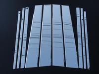 Хромированные накладки на дверные стойки FJ120-N0902 LEXUS GX470