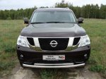 Nissan Partol 2010 Защита передняя нижняя 76/60 мм полир. нерж. сталь