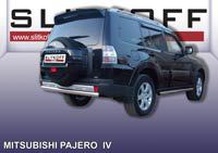 Защита заднего бампера короткая ф76 Mitsubishi Pajero IV Артикул: MPJ017