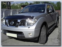 Дефлектор капота для Nissan Navara, Frontier, Pickup, NP300, темный