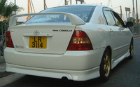 Накладка на задний бампер, материал стеклопластик FRP, новый для Corolla 2001-2006