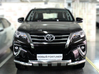 Защита переднего бампера d-76 с зубами для Toyota Fortuner 2015+