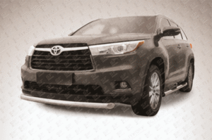 Защита переднего бампера d76 на Toyota Highlander (2014)