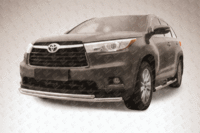 Защита переднего бампера d57+d42 двойная Toyota Highlander (2014)