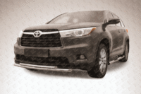 Защита переднего бампера d57+d42 для Toyota Highlander (2014)
