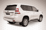 Защита заднего бампера d57 короткая Toyota Land Cruiser Prado (2014)