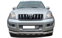 Защита переднего бампера (дуга) TOYOTA LAND CRUISER PRADO 120 (2003-2009) с зубами