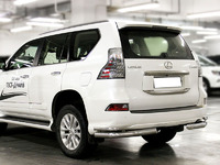 Защита заднего бампера "уголки" d-76+43 для Lexus GX460 13+