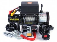 Лебедка электрическая 12V Electric Winch 6000lbs / 2722 кг (3 контакта) серая 3003