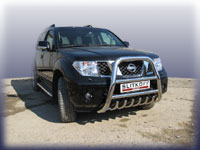 Кенгурятник высокий ф 76 с защитой картера Pathfinder 2005- \ Nissan Navara